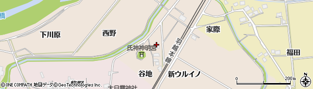 秋田県由利本荘市畑谷（新ウルイノ）周辺の地図
