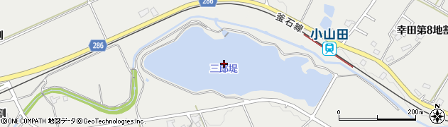 三郎堤周辺の地図