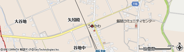 秋田県美郷町（仙北郡）上深井（矢矧殿）周辺の地図