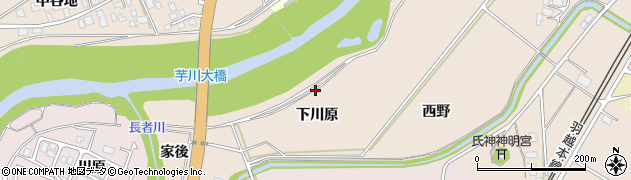 秋田県由利本荘市畑谷（下川原）周辺の地図