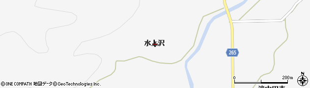 秋田県大仙市南外水上沢周辺の地図
