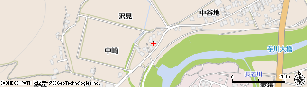 秋田県由利本荘市大浦中崎周辺の地図