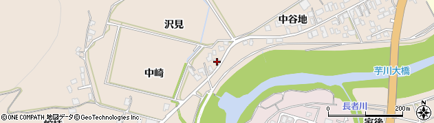 秋田県由利本荘市大浦中崎129周辺の地図