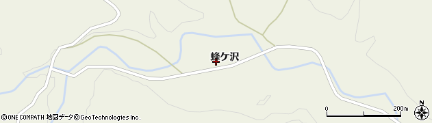 秋田県由利本荘市小栗山（蜂ケ沢）周辺の地図