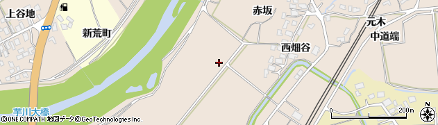 秋田県由利本荘市畑谷（西野）周辺の地図