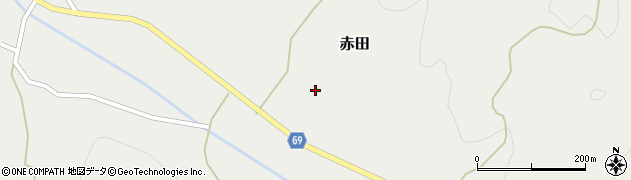 秋田県由利本荘市赤田坂巻64周辺の地図