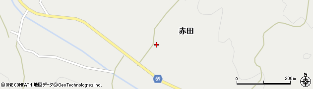 秋田県由利本荘市赤田（坂巻）周辺の地図