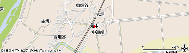秋田県由利本荘市畑谷元木周辺の地図