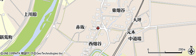 秋田県由利本荘市畑谷（西畑谷）周辺の地図