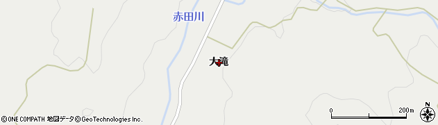 秋田県由利本荘市赤田大滝周辺の地図