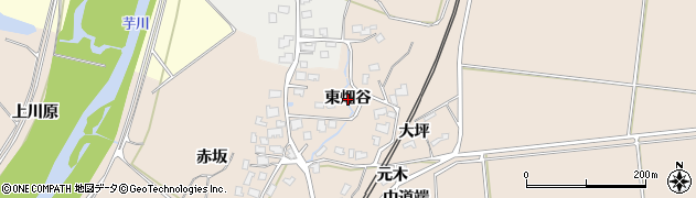 秋田県由利本荘市畑谷（東畑谷）周辺の地図