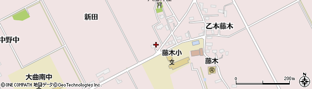 秋田県大仙市藤木新田周辺の地図