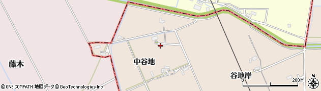 秋田県美郷町（仙北郡）上深井（中谷地）周辺の地図