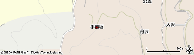 秋田県由利本荘市大浦手前坂周辺の地図
