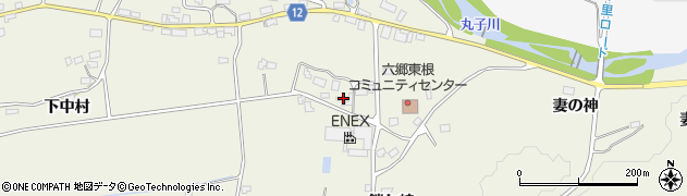 秋田県仙北郡美郷町六郷東根上中村周辺の地図