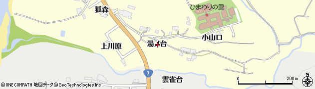 秋田県由利本荘市浜三川湯ノ台周辺の地図
