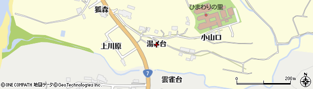 秋田県由利本荘市浜三川（湯ノ台）周辺の地図
