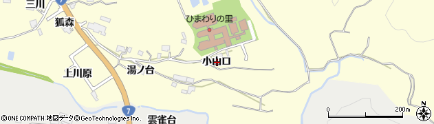 秋田県由利本荘市浜三川（小山口）周辺の地図