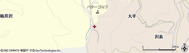 秋田県由利本荘市大浦（大平）周辺の地図