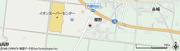 秋田県美郷町（仙北郡）南町（都野）周辺の地図