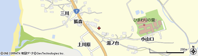 秋田県由利本荘市浜三川狐森39周辺の地図