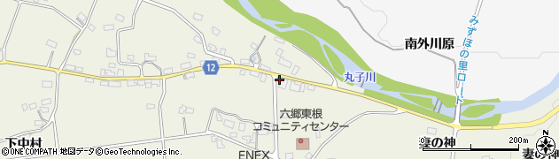秋田県仙北郡美郷町六郷東根上中村93周辺の地図