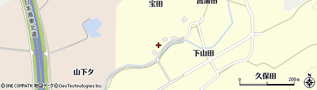 秋田県由利本荘市山田宝田33周辺の地図