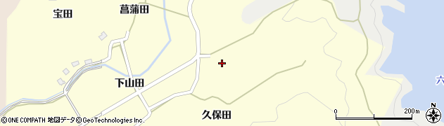 秋田県由利本荘市山田（山神沢）周辺の地図