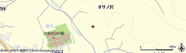 秋田県由利本荘市浜三川（オサノ沢）周辺の地図