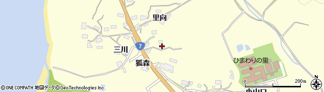 秋田県由利本荘市浜三川狐森11周辺の地図