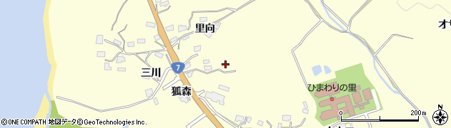 秋田県由利本荘市浜三川周辺の地図