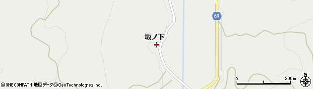 秋田県由利本荘市赤田坂ノ下36周辺の地図