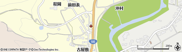 秋田県由利本荘市内黒瀬（沖村）周辺の地図
