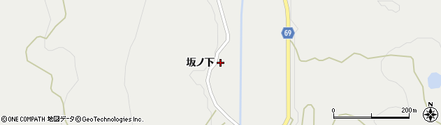 秋田県由利本荘市赤田（坂ノ下）周辺の地図