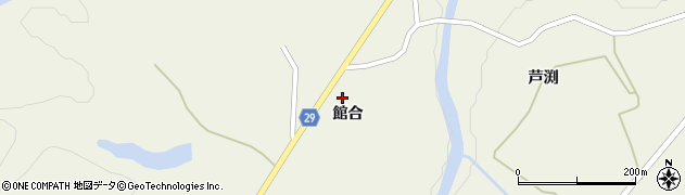 秋田県由利本荘市小栗山（館合）周辺の地図