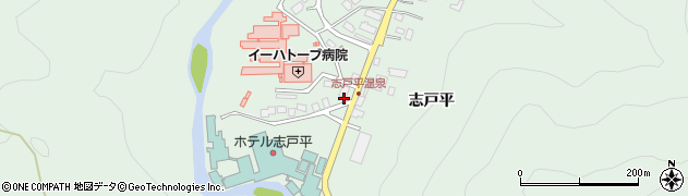 岩手県花巻市湯口志戸平周辺の地図