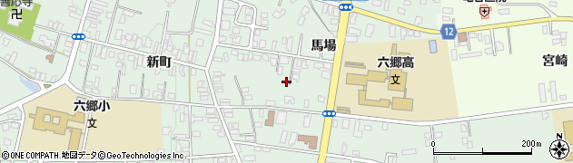 秋田県仙北郡美郷町六郷馬場周辺の地図