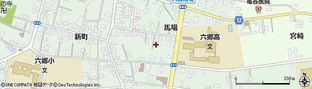 秋田県仙北郡美郷町六郷馬場124周辺の地図