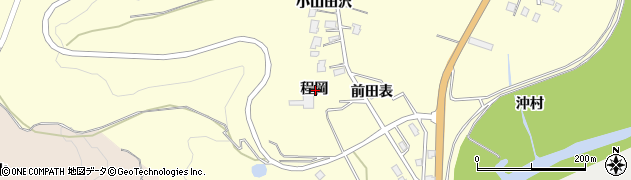 秋田県由利本荘市内黒瀬程岡周辺の地図