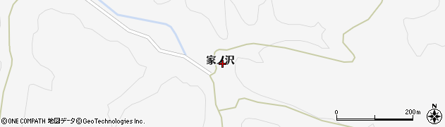 秋田県大仙市内小友（家ノ沢）周辺の地図