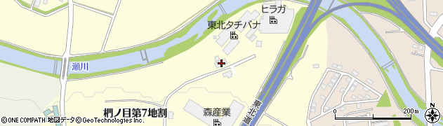 岩手県花巻市椚ノ目第６地割周辺の地図