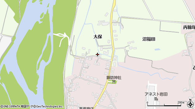 〒014-1411 秋田県大仙市六郷西根の地図