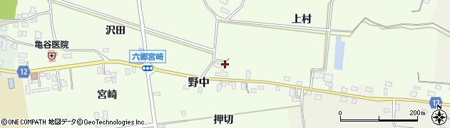 秋田県仙北郡美郷町野中上村47周辺の地図