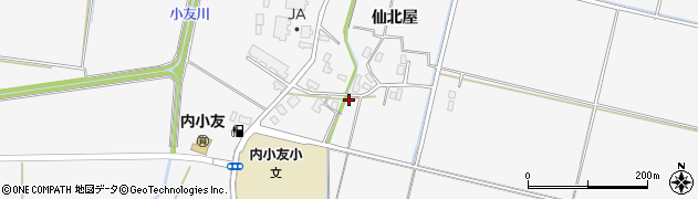秋田県大仙市内小友（仙北屋）周辺の地図