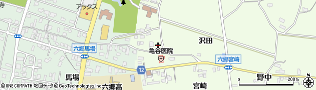 秋田県美郷町（仙北郡）野中（沢田）周辺の地図