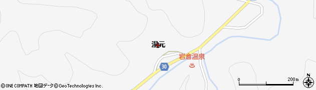 秋田県大仙市南外（湯元）周辺の地図