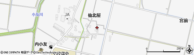 秋田県大仙市内小友仙北屋88周辺の地図