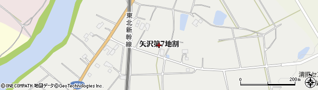 岩手県花巻市矢沢（第７地割）周辺の地図
