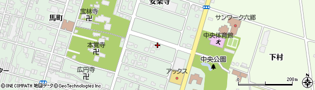 秋田県仙北郡美郷町六郷安楽寺周辺の地図