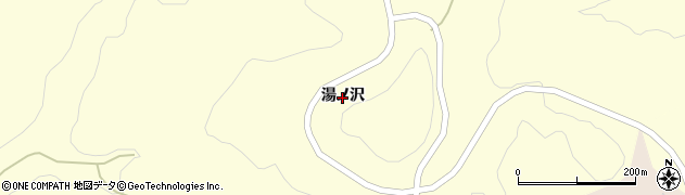 秋田県由利本荘市浜三川（湯ノ沢）周辺の地図